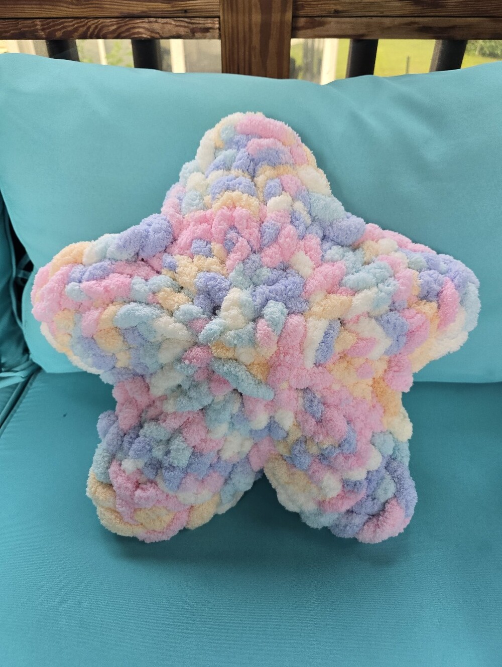 !!HANDMADE!! Plush Starfish Throw Pillow - Choice Of 1 - Picture 3 of 6